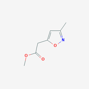 Chemical structure of Methyl 2-(3-methylisoxazol-5-yl)acetate