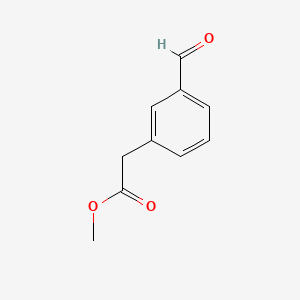 Chemical structure of Methyl 2-(3-formylphenyl)acetate