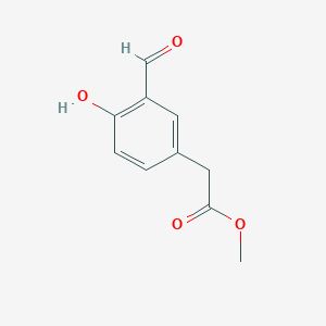 Chemical structure of Methyl 2-(3-formyl-4-hydroxyphenyl)acetate