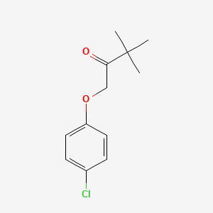 Chemical structure of methyl 2-(3-chloro-4-methylphenyl)-2-methylpropanoate