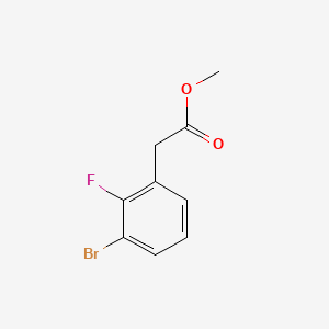 Chemical structure of Methyl 2-(3-bromo-2-fluorophenyl)acetate