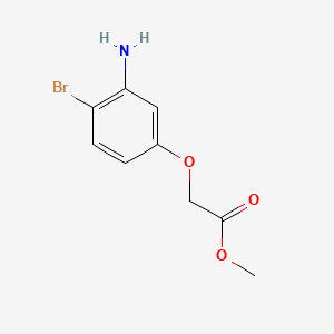 Chemical structure of Methyl 2-(3-amino-4-bromophenoxy)acetate