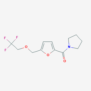 Chemical structure of methyl 2-(3-amino-4-(trifluoromethoxy)phenyl)-2-methylpropanoate