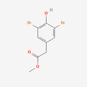 Chemical structure of Methyl 2-(3,5-Dibromo-4-Hydroxyphenyl)Acetate
