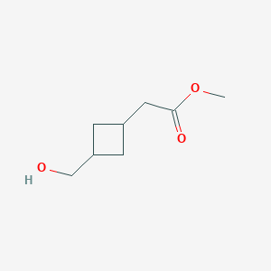 Chemical structure of Methyl 2-(3-(hydroxymethyl)cyclobutyl)acetate
