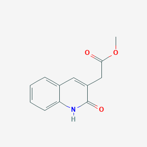 Chemical structure of Methyl 2-(2-oxo-1,2-dihydroquinolin-3-yl)acetate