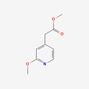 Chemical structure of Methyl 2-(2-methoxypyridin-4-yl)acetate
