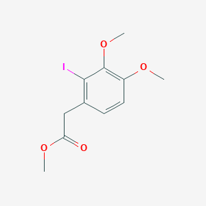 Chemical structure of Methyl 2-(2-iodo-3,4-dimethoxyphenyl)acetate