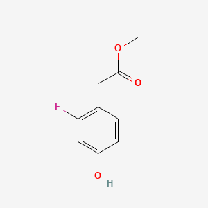 Chemical structure of Methyl 2-(2-fluoro-4-hydroxyphenyl)acetate
