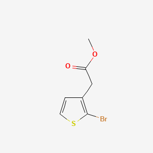 Chemical structure of Methyl 2-(2-bromothiophen-3-yl)acetate