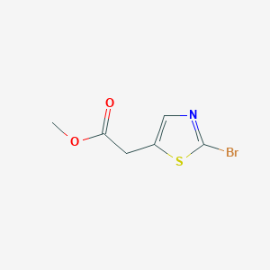 Chemical structure of Methyl 2-(2-bromothiazol-5-yl)acetate