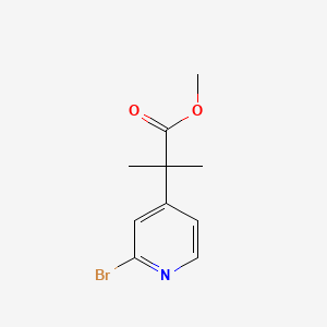 Chemical structure of Methyl 2-(2-Bromo-4-pyridyl)-2-methylpropanoate