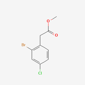 Chemical structure of Methyl 2-(2-bromo-4-chlorophenyl)acetate