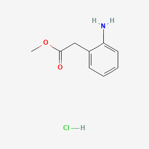 Chemical structure of Methyl 2-(2-aminophenyl)acetate hydrochloride