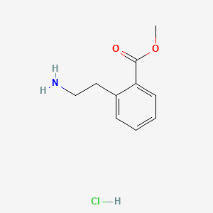 Chemical structure of Methyl 2-(2-aminoethyl)benzoate hydrochloride