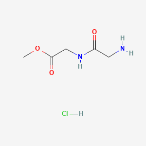 Chemical structure of Methyl 2-(2-aminoacetamido)acetate hydrochloride