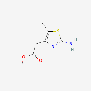 Chemical structure of Methyl 2-(2-Amino-5-methyl-4-thiazolyl)acetate