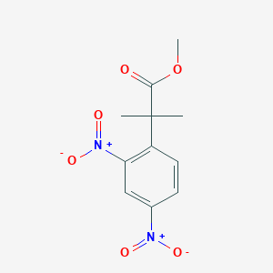 Chemical structure of methyl 2-(2,4-dinitrophenyl)-2-methylpropanoate