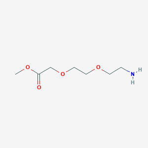 Chemical structure of NH2-PEG2-methyl acetate
