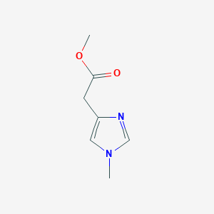 Chemical structure of Methyl 2-(1-methyl-1H-imidazol-4-yl)acetate
