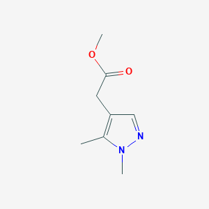 Chemical structure of Methyl 2-(1,5-dimethyl-1H-pyrazol-4-yl)acetate