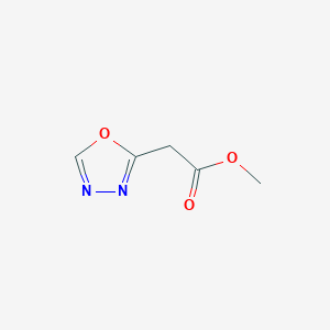 Chemical structure of Methyl 2-(1,3,4-oxadiazol-2-yl)acetate