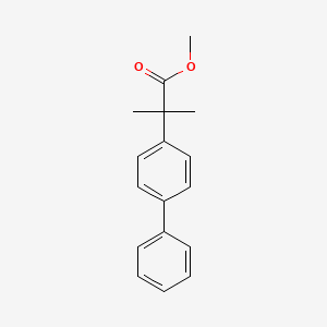 Chemical structure of methyl 2-([1,1'-biphenyl]-4-yl)-2-methylpropanoate