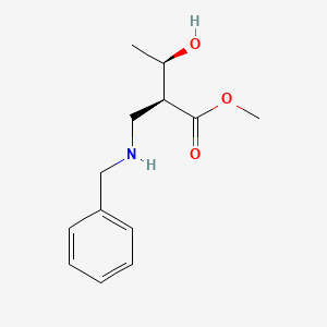 Chemical structure of methyl 2-((benzylamino)methyl)-3-hydroxybutanoate