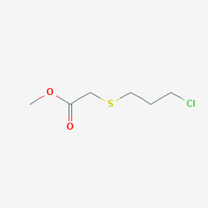 Chemical structure of Methyl 2-((3-chloropropyl)thio)acetate