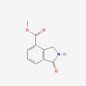 Chemical structure of Methyl 1-oxoisoindoline-4-carboxylate