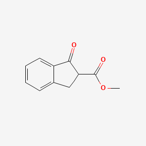 Chemical structure of Methyl 1-oxo-2,3-dihydro-1H-indene-2-carboxylate