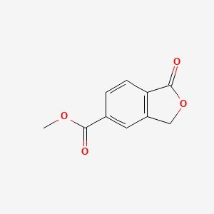 Chemical structure of Methyl 1-oxo-1,3-dihydroisobenzofuran-5-carboxylate