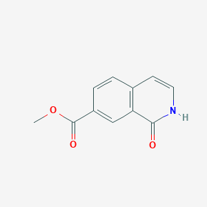 Chemical structure of Methyl 1-oxo-1,2-dihydroisoquinoline-7-carboxylate
