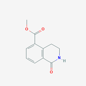 Chemical structure of Methyl 1-oxo-1,2,3,4-tetrahydroisoquinoline-5-carboxylate