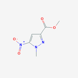 Chemical structure of Methyl 1-methyl-5-nitro-1H-pyrazole-3-carboxylate