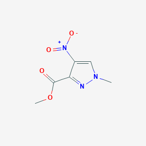 Chemical structure of Methyl 1-methyl-4-nitro-1H-pyrazole-3-carboxylate
