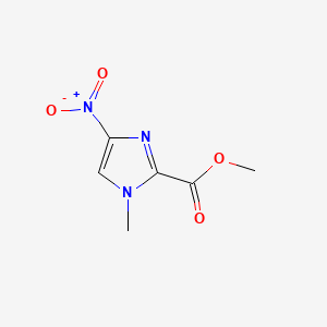 Chemical structure of Methyl 1-methyl-4-nitro-1H-imidazole-2-carboxylate