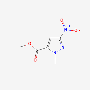 Chemical structure of Methyl 1-Methyl-3-Nitro-1H-Pyrazole-5-Carboxylate