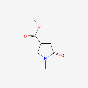 Chemical structure of Methyl 1-Methyl-2-oxopyrrolidine-4-carboxylate