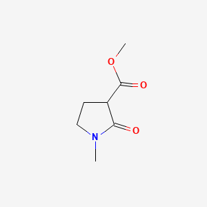 Chemical structure of Methyl 1-Methyl-2-oxopyrrolidine-3-carboxylate
