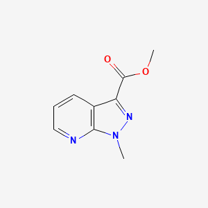 Chemical structure of Methyl 1-methyl-1H-pyrazolo[3,4-b]pyridine-3-carboxylate