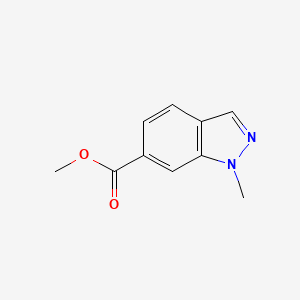 Chemical structure of Methyl 1-methyl-1H-indazole-6-carboxylate