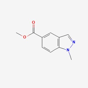 Chemical structure of Methyl 1-methyl-1H-indazole-5-carboxylate