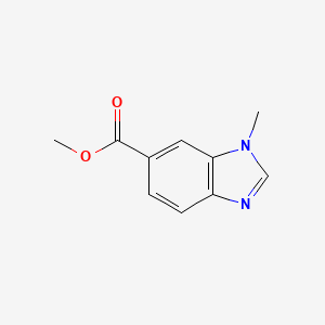 Chemical structure of Methyl 1-methyl-1H-benzo[d]Imidazole-6-carboxylate
