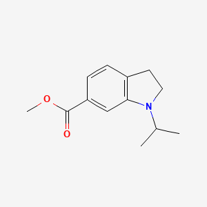 Chemical structure of Methyl 1-isopropylindoline-6-carboxylate