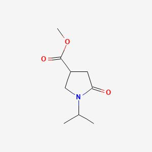 Chemical structure of Methyl 1-Isopropyl-2-oxopyrrolidine-4-carboxylate