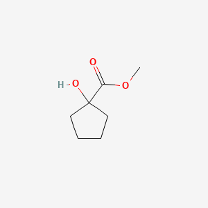 Chemical structure of methyl 1-hydroxycyclopentane-1-carboxylate