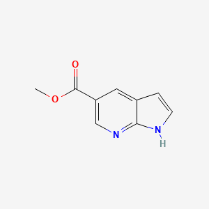 Chemical structure of Methyl 1H-pyrrolo[2,3-b]pyridine-5-carboxylate
