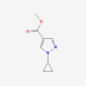 Chemical structure of methyl 1-cyclopropyl-1H-pyrazole-4-carboxylate