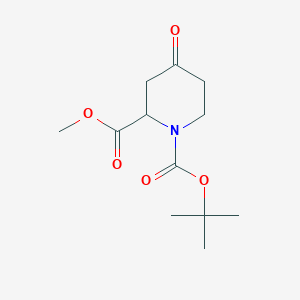 Chemical structure of Methyl 1-Boc-4-oxopiperidine-2-carboxylate